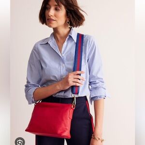 EUC Boden red leather crossbody bag
